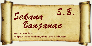 Sekana Banjanac vizit kartica